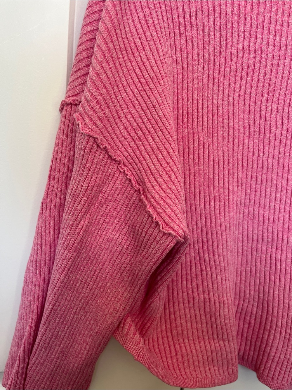 Urban Outfitters Lighweight Ribbed Henley Cropped Bell Sleeve Top - Picture 7 of 7